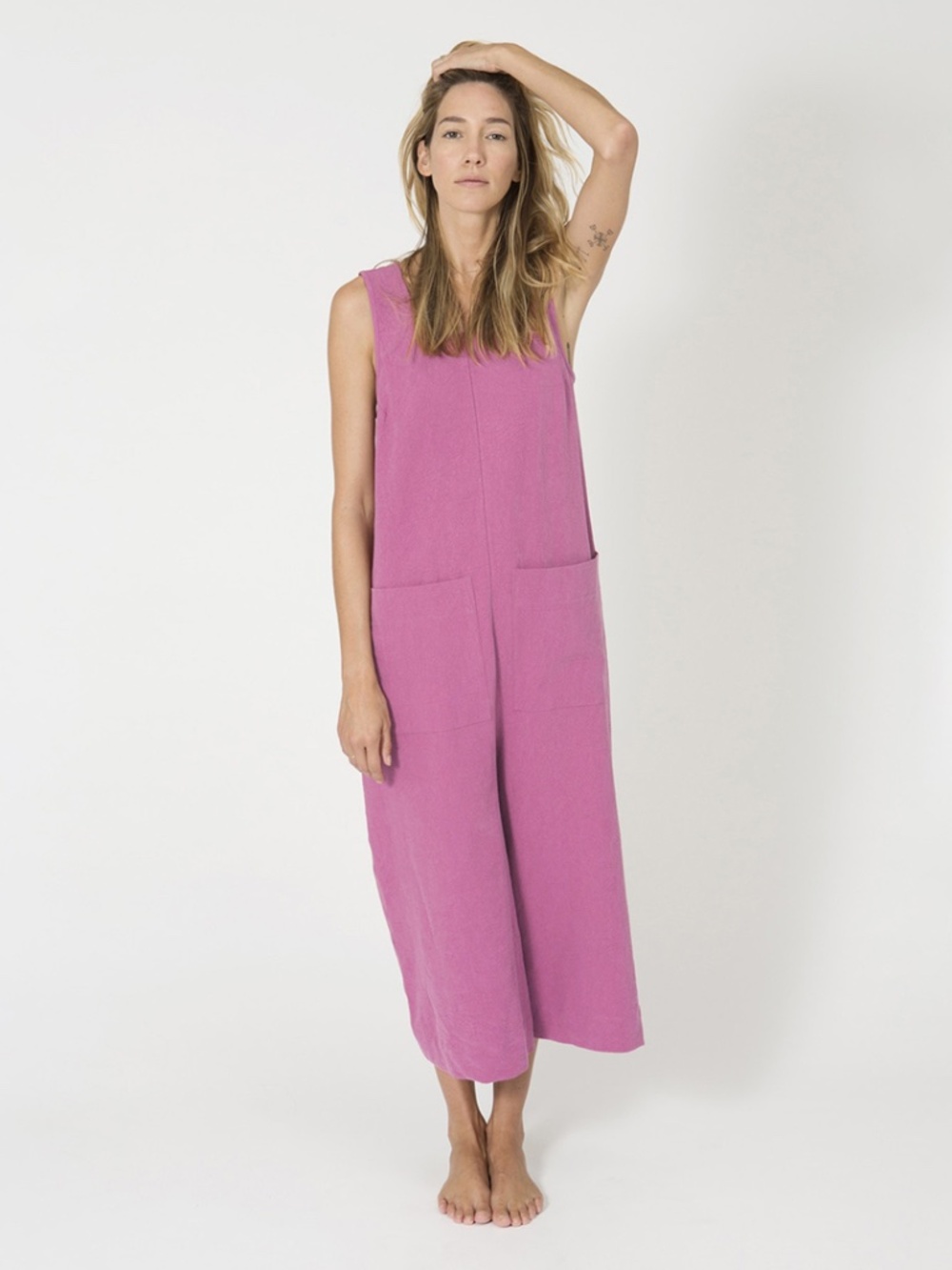 Ilana Kohn milo pink linen jumpsuit boxy harry store no.6 la garconne XS